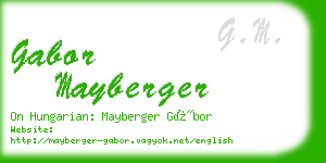 gabor mayberger business card